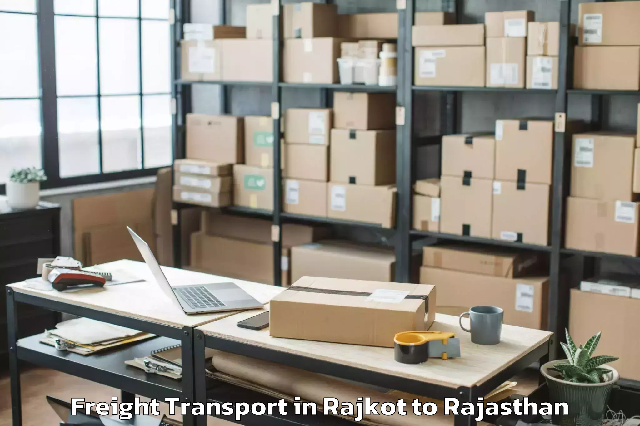 Book Your Rajkot to Mewar University Chittorgarh Freight Transport Today